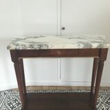 Console tray white marble