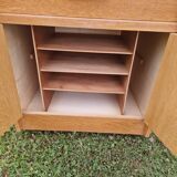 Small vintage oak veneer sideboard from the 1960s