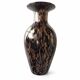 Italian vase in blown black glass & copper aventurine – 1960s