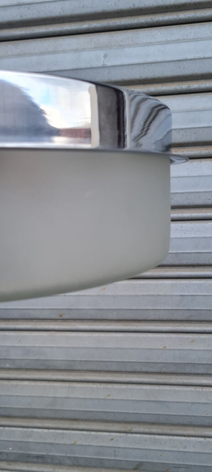 Czechoslovakian frosted glass pendant light