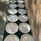 Set of 4 vintage Gien dessert plates.