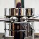 Lampadario con raggi orientabili Space Age Italia Anni '70