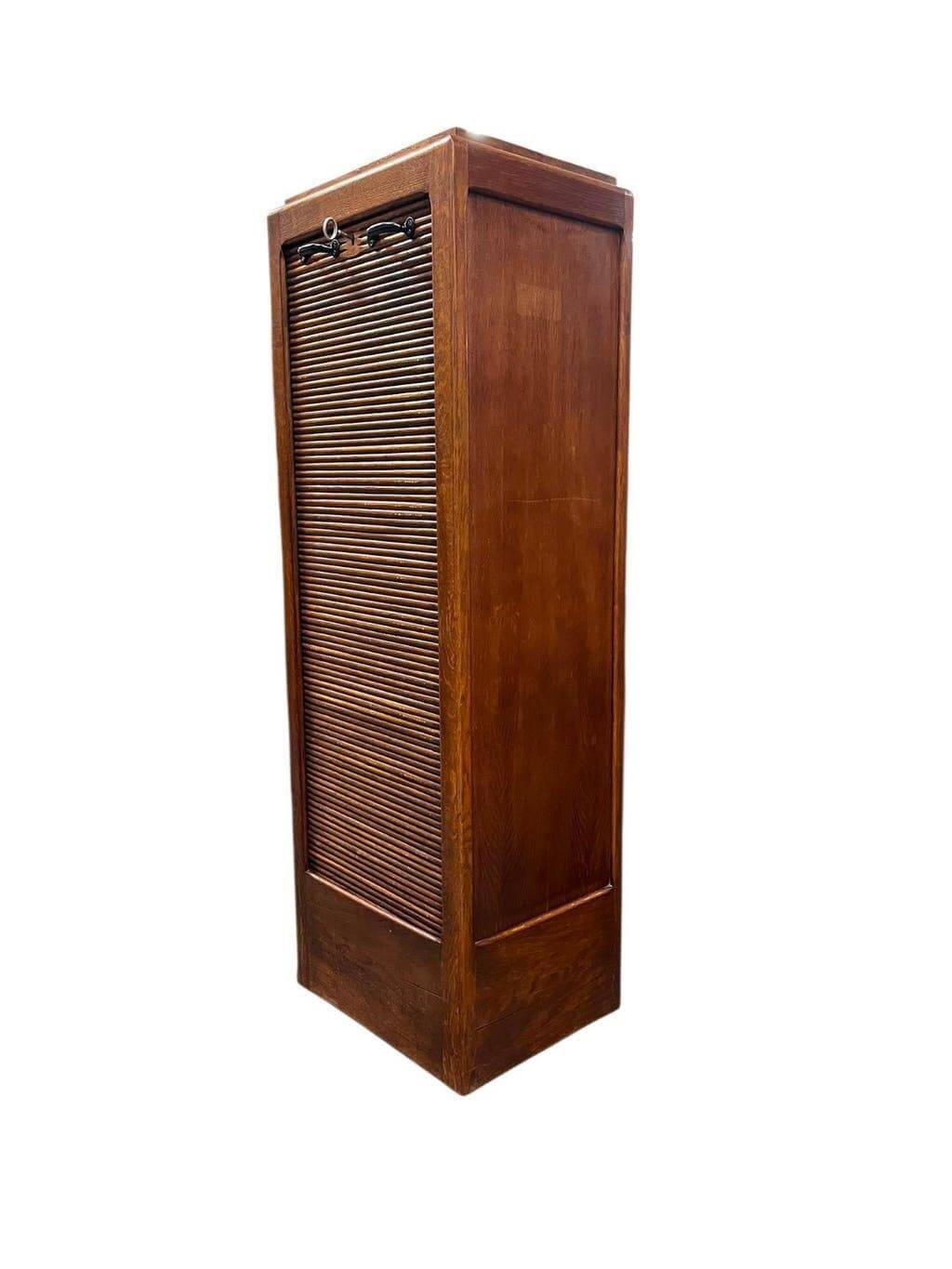 Vintage wooden binder / roller shutter binder / compartment binder