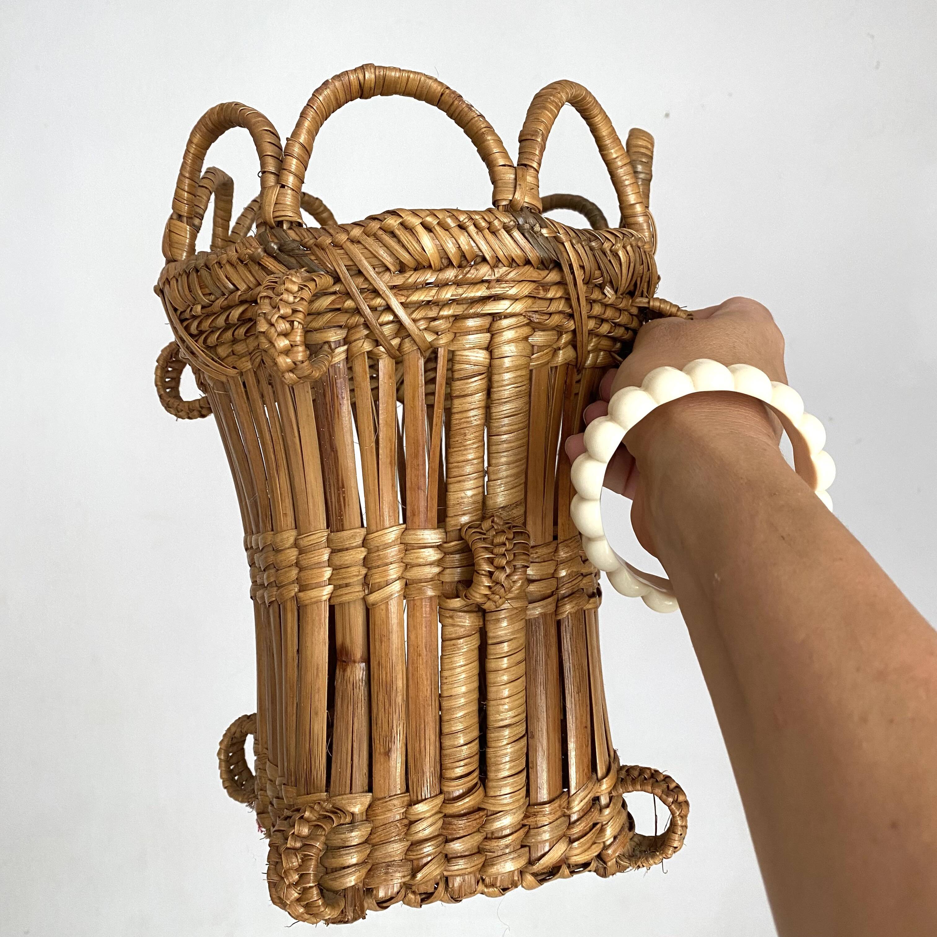 Rattan pot cover basket