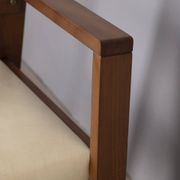 Vintage italian armchair in wood and leather, 1980s