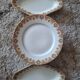 Dessert plate and 2 antique bowls