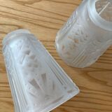 Pair of Muller brothers art deco pendant lights