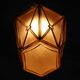 Art Deco suspension in pink and brass glass