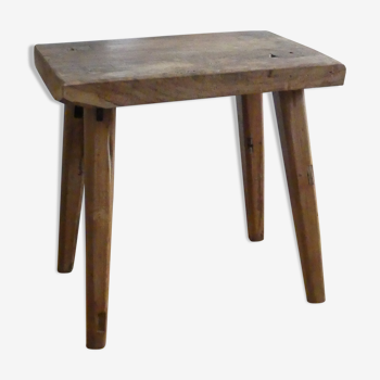 Tabouret bois brutaliste