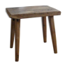 Brutalist wooden stool