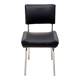 Vintage Leather Chair with Chrome Legs, 1970s, Czechoslovakia