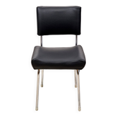 Vintage Leather Chair with Chrome Legs, 1970s, Czechoslovakia