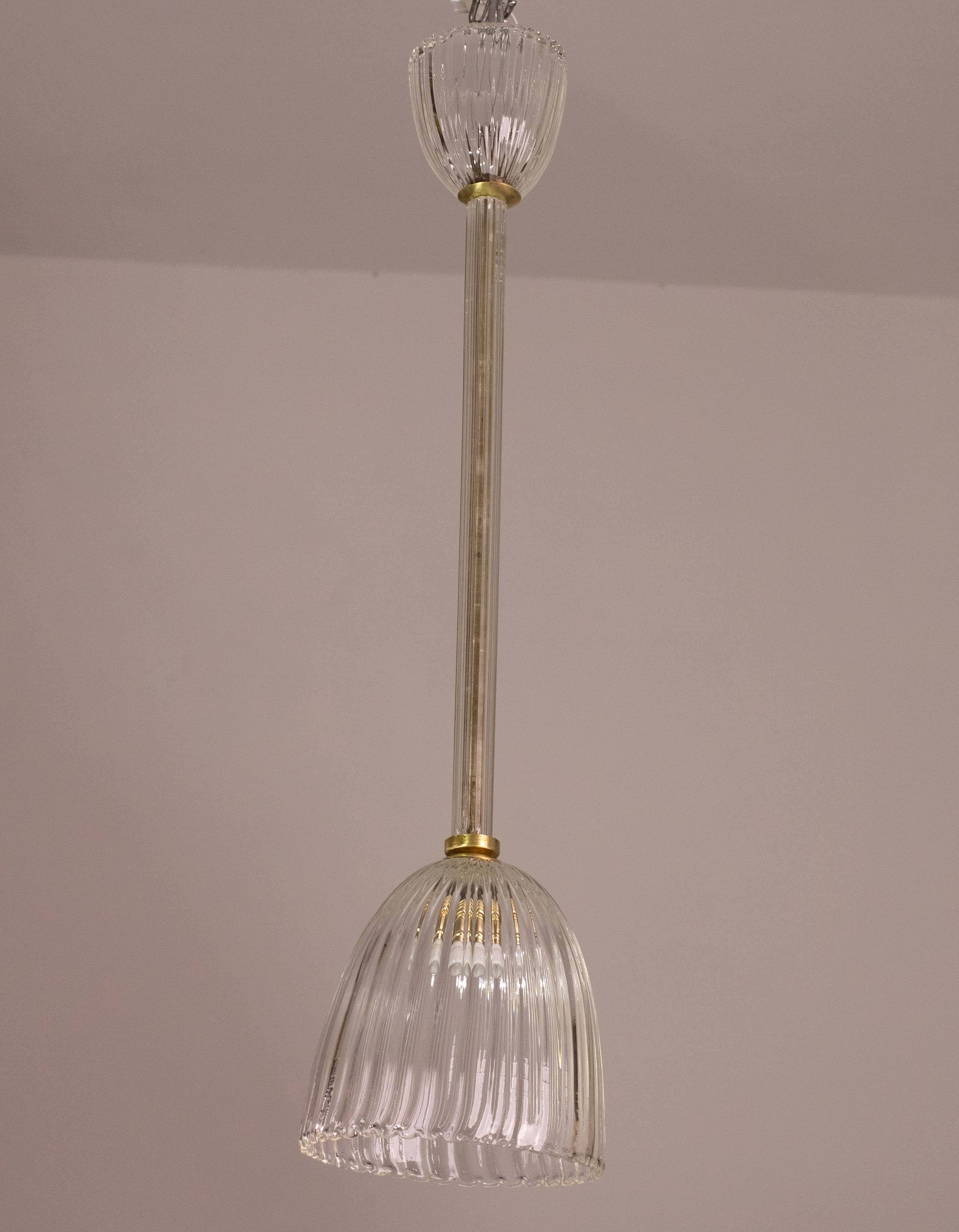 Art Deco Barovier e Toso pendant light, 1950