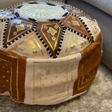 Leather pouf