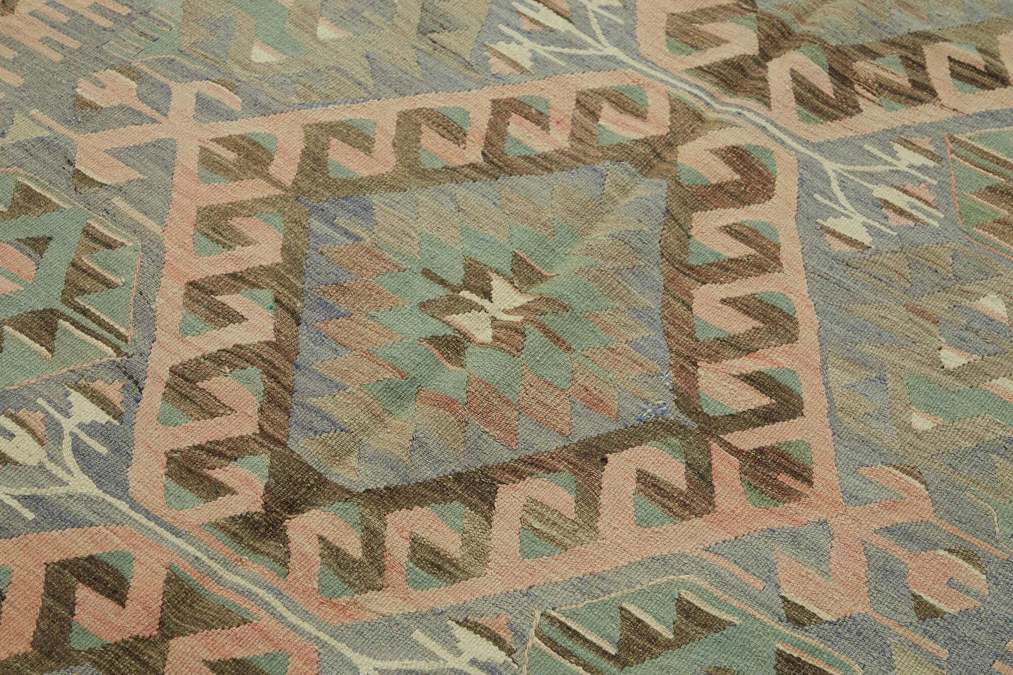 Turkish Handmade Vintage Anatolian Kilim 158 cm x 306 cm