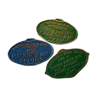 Lot of 3 agricultural plates