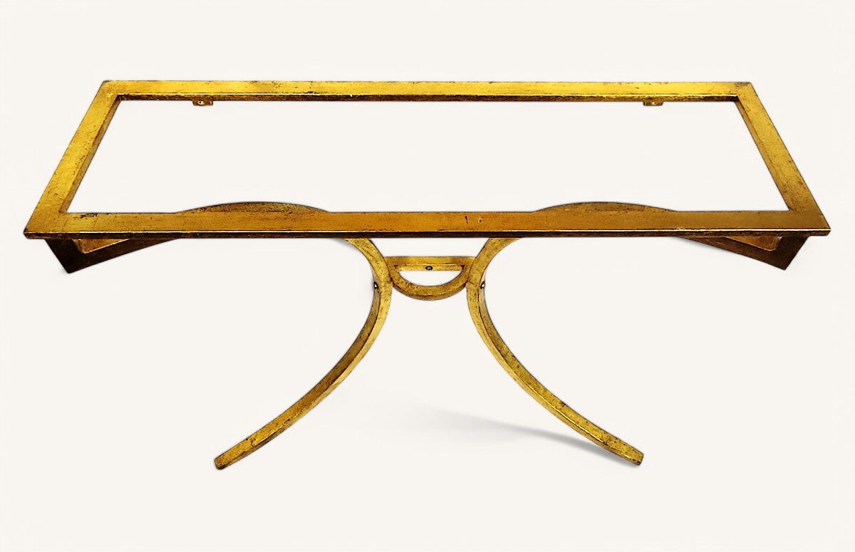 Golden Metal Console by Robert Thibier