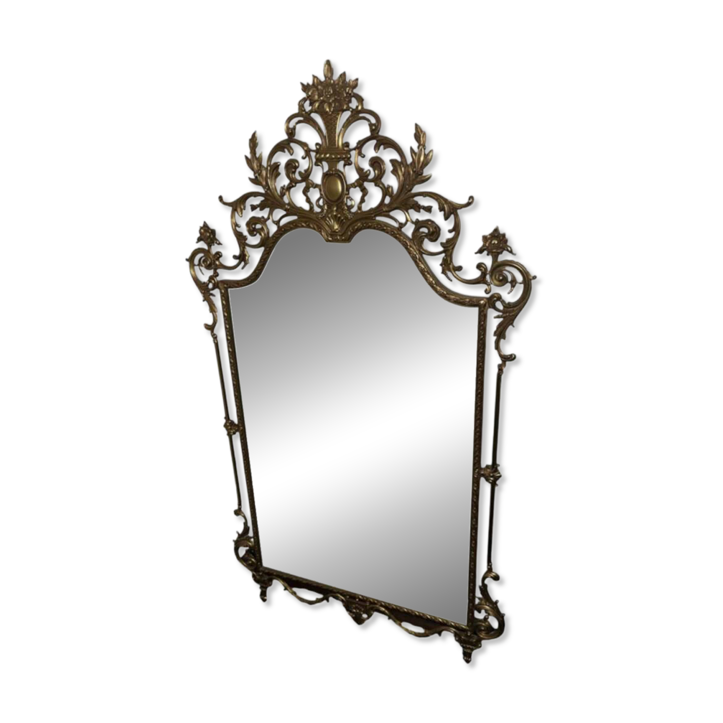 Magnificent baroque brass mirror