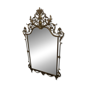 Magnificent baroque brass mirror