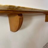 Italian Art Deco Console in Cherry Wood and Siena Marble by Paolo Buffa, 1940s