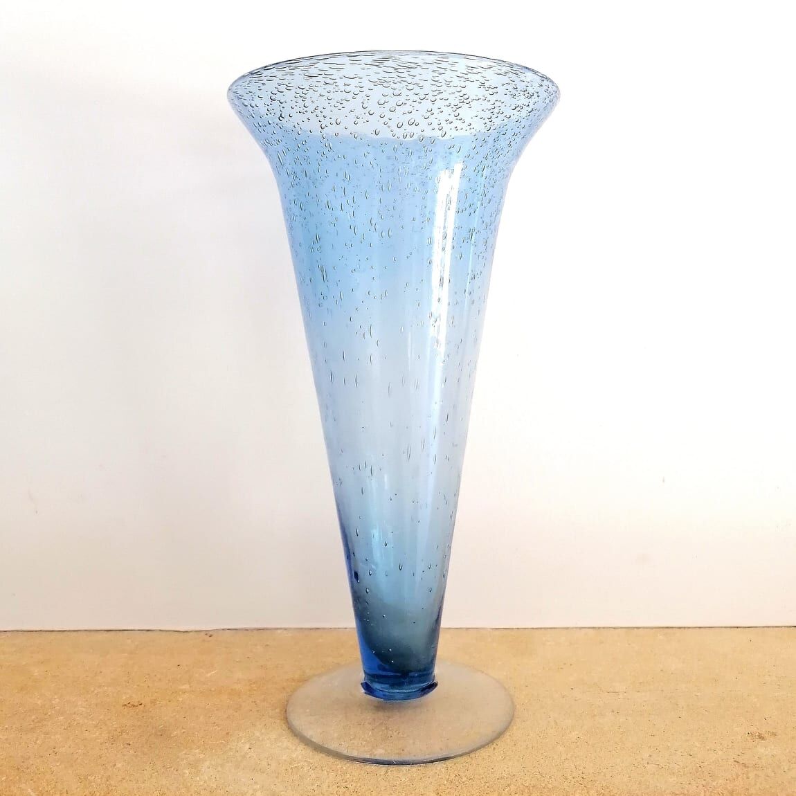 Biot bubble glass vase