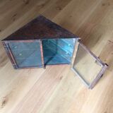 Metal and glass corner Cabinet