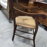 Old 19th century walnut straw armchair n° 2