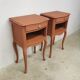 2 relooked cherry wood bedside tables