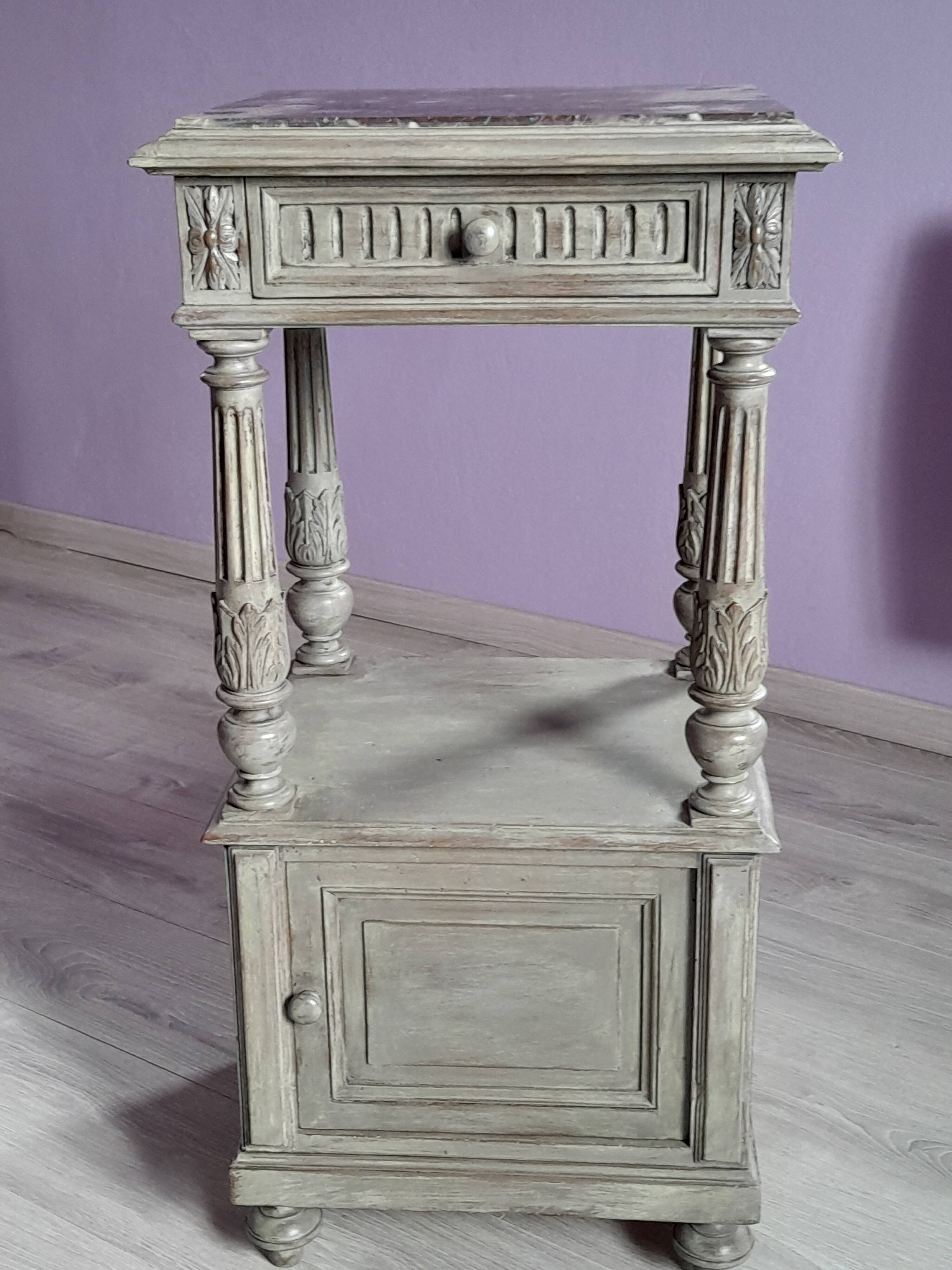 Lacquered bedside table early 20th century