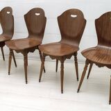 After Carlo Ratti Mid-Century Modern Italian Bentwood Chairs, 1950s
