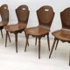 After Carlo Ratti Mid-Century Modern Italian Bentwood Chairs, 1950s