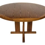Vintage Design Pine Dining Table, Oval Table from the 1970s