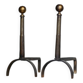 Chenets monumentaux pour cheminée - Production italienne - Design minimaliste