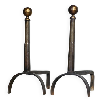 Chenets monumentaux pour cheminée - Production italienne - Design minimaliste