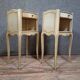 Pair of lacquered Louis XV style bedside tables – 20th century
