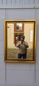 Black and gold art deco contemporary mirror - 81.5cm x 61.5cm