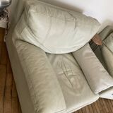 Steiner Paris white leather armchair