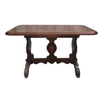 Neo-Renaissance table in solid oak