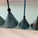 Set of 5 vintage metal candle holders