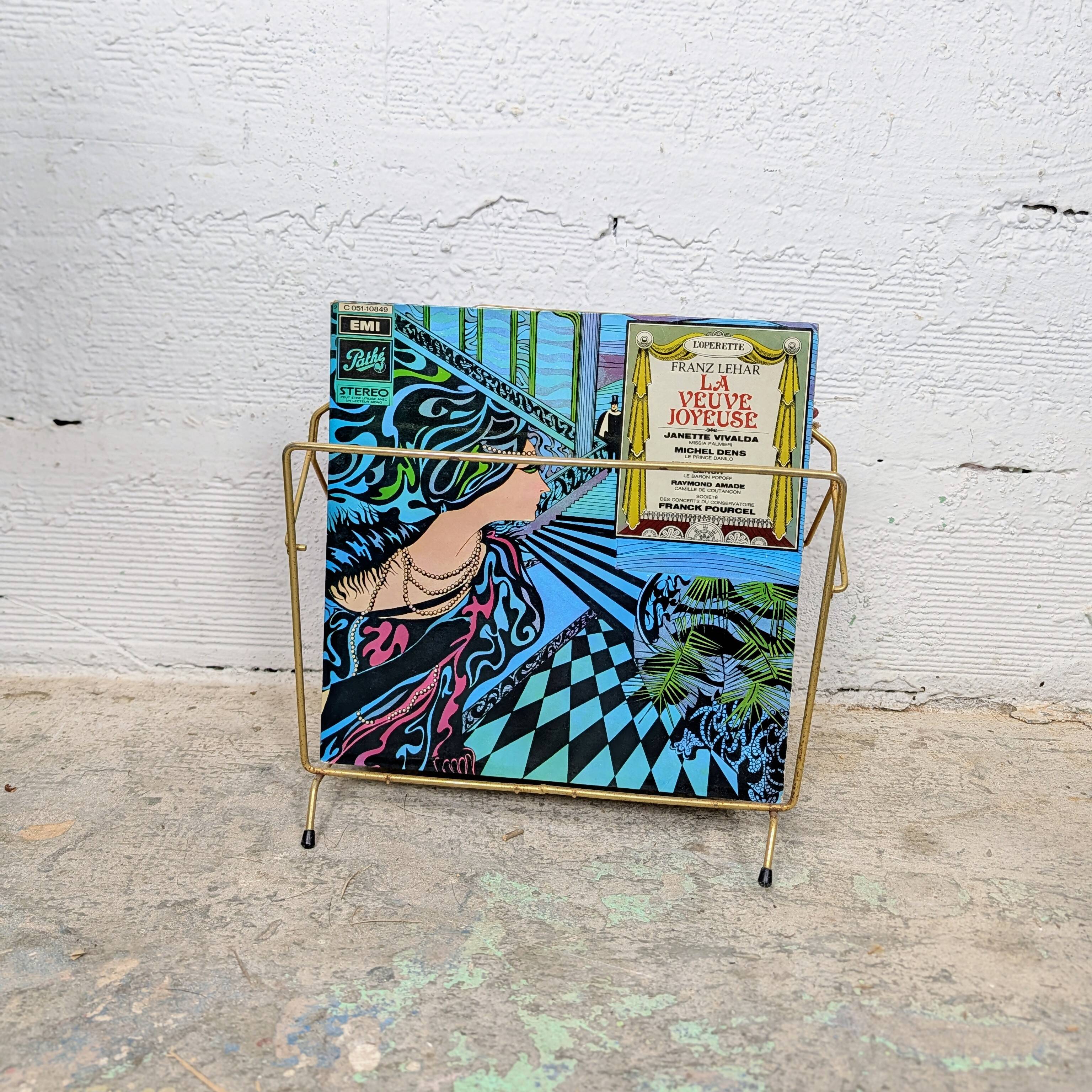 Porte-revues vintage flower power