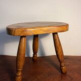 Small oak tripod stool or plant stand