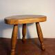 Small oak tripod stool or plant stand
