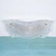 Space age curved glass ceiling light, vintage glass wall lamp.