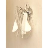 Set of Two "Rondini" Murano Glass Wall Sconces in Mazzega Style