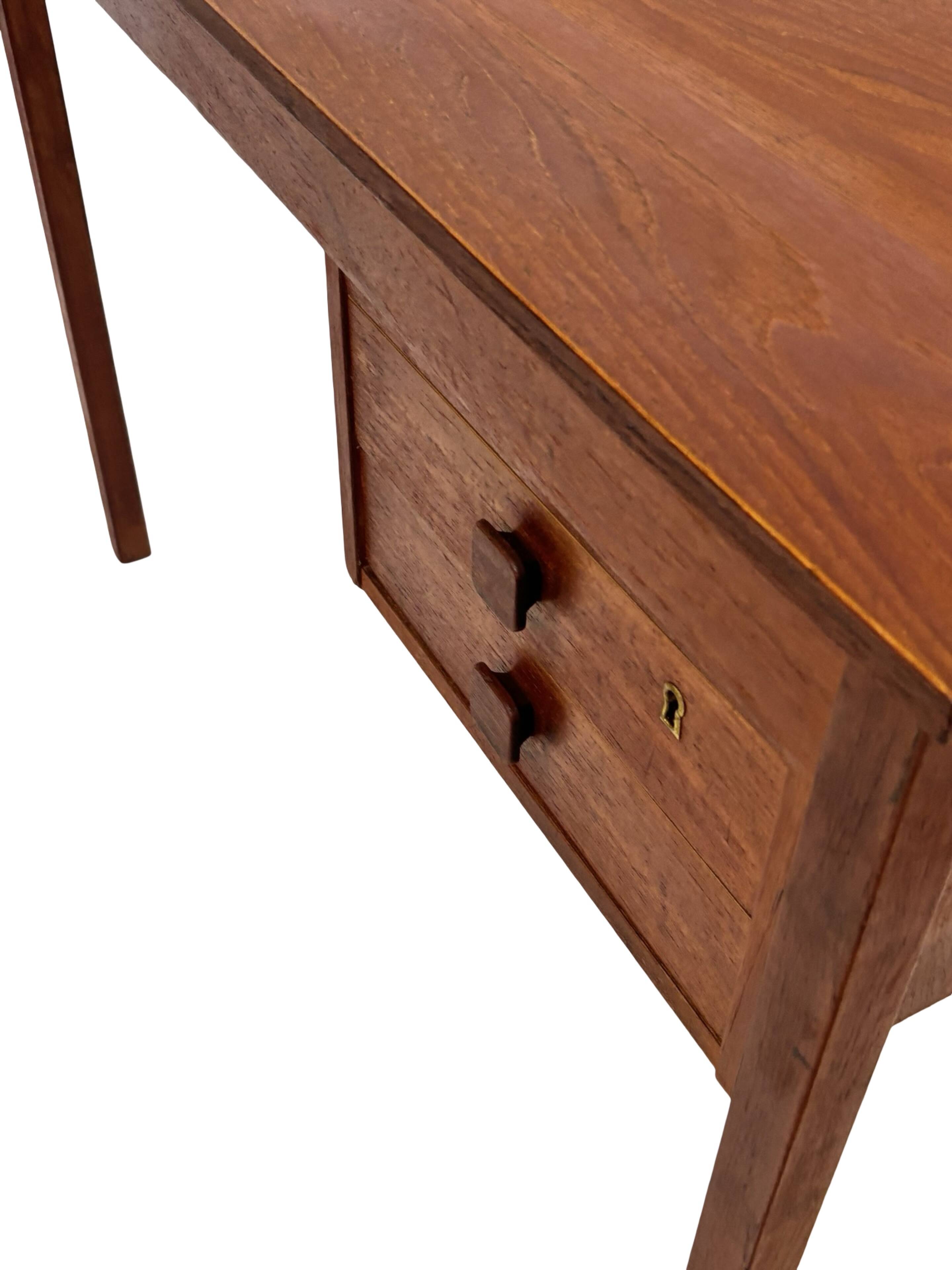 Vintage Danish teak compact Domino Mobler desk, 1960s
