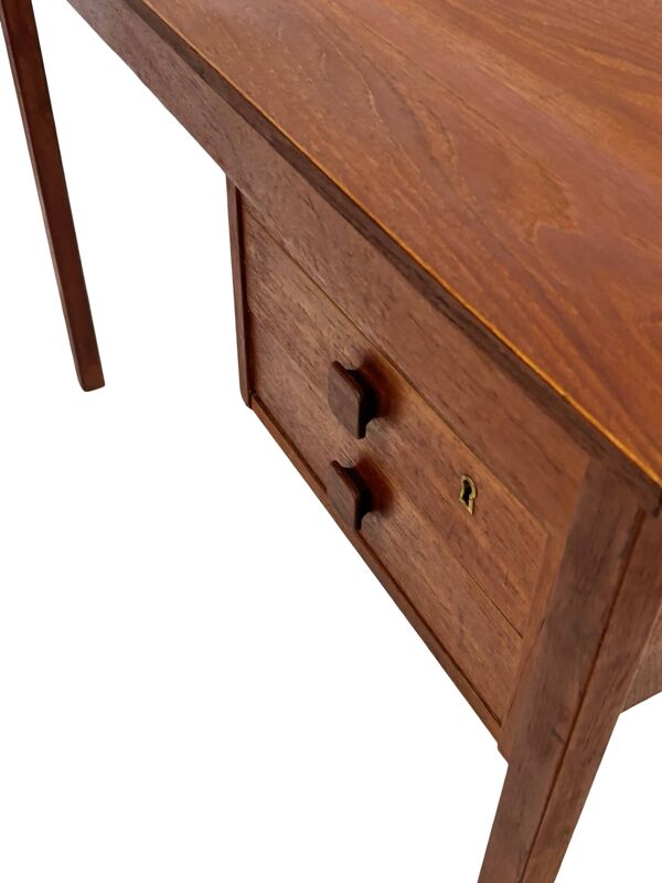 Bureau compact en teck danois vintage Domino Mobler, années 1960