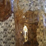 Series of 6 amber glasses