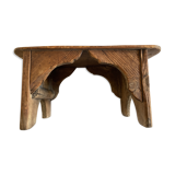 Small farm bench in pitchpin folk art 1900