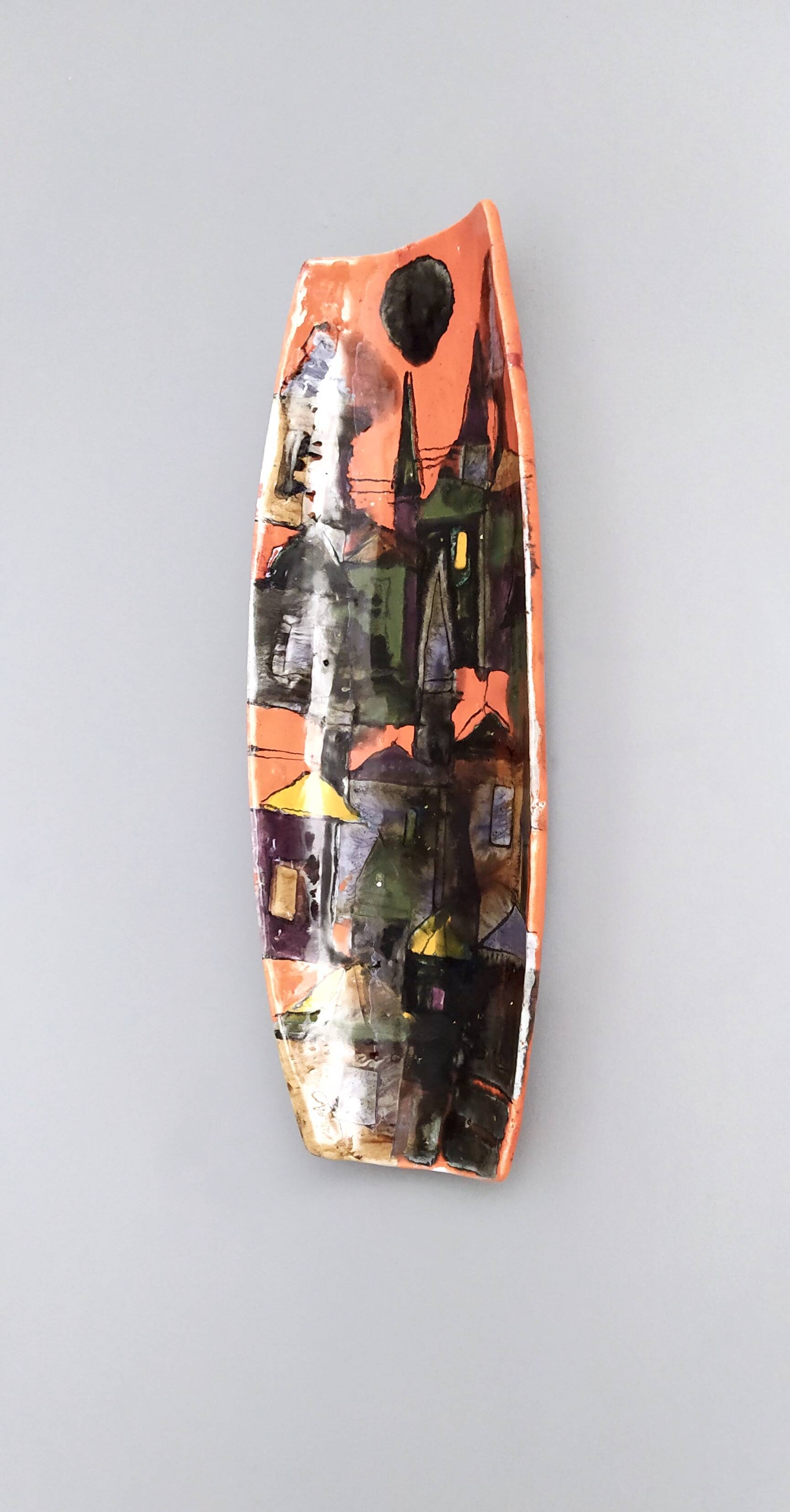 Terracotta Centerpiece / Catchall / Decorative Piece by Schiavon, Italy