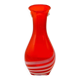Vase avec œillet, moderne du milieu du siècle, en verre rouge, conçu par L. Fiedorowicz, Pologne, années 1970.